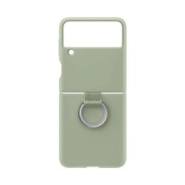 Silicone Cover Protective Case For Samsung Galaxy Z Flip 3 Flip3 5G with Ring Mobile Phone Cases Silica Case