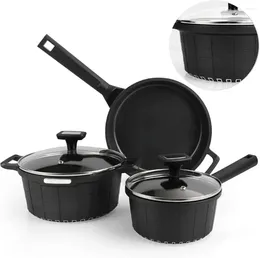 Cookware Sets Set Pots And Pans With Utensils Nonstick Scratch Resistant Cooking Surface Compatible All Stoves(Gas Electric