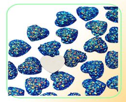 200pcs 12mm Glitter AB Colour Heart Resin Rhinestone Cabochon Flat Back Crystal Stone applique Non fix For DIY Decoration ZZ501964337