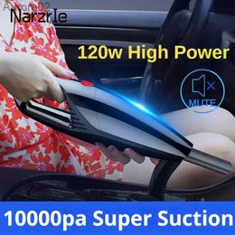 Vacuum Cleaners 10000Pa Portable Powerful Car Vacuum Cleaner Strong 120W Handheld Mini Auto Vacuum Cleaner Cleaning for Car Interior Dust Clean yq240402