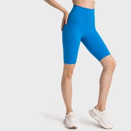 Lu Kadınlar Lulemon Yoga Yeni Çift 6 Lycra Çıplak Yüksek Bel Sıkı Yoga Pantolon