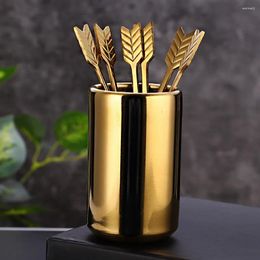 Dinnerware Sets Cocktail Dining Table Decor Beautiful Stainless-Steel Forks M Cartoon Fruit Picks