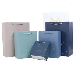 Gift Wrap 500pcs/Lot Promotional Wholesale For Small Business Custom Your Own Logo Shopping Paper Bags With Handle