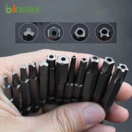 Binoax 50mm Magnetic Screwdriver Bits Torx Y-Style 5 Point 1/4" Hex Shank