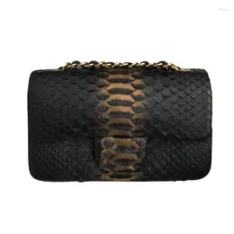 Shoulder Bags French Charei Top African Color Gray Python Skin Women's Bag Long Chain Fashion Single Diagonal With Box