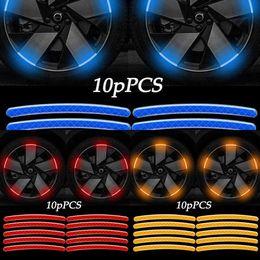 Upgrade 10Pcs Car Wheel Hub Reflective Sticker Luminous Car Sticker And Decals For Motorcycle Car Night Driving Safety Luminous Stickers