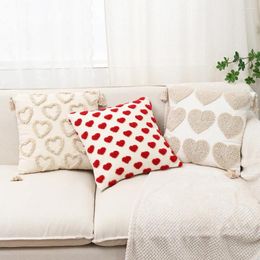 Pillow Case Love Ins Cream Style Living Room Sofa Cover Soft Bedside Bay Window Waist