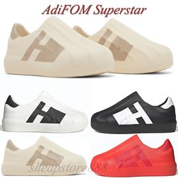 Designer Shoes Adifom Superstar Fashion Running shoes Slippers black white Clay Strata Red mens designer sneakers platform womens sports trainers Slide 36-45