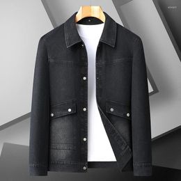 Men's Jackets 2024 Autumn Lapel Plus Fat Plus-size Denim Jacket For Men Europe And America Pure Cotton Fashion All-match Casual