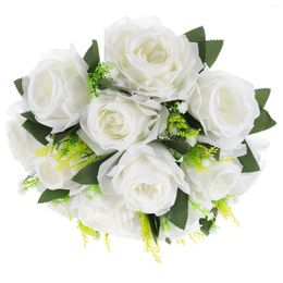 Decorative Flowers Delicate Flower Birthday Decoration For Girl Balls Centrepieces Faux Fake Artificial Rose Bouquet