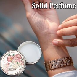 Portable Solid Perfume Fragrances Women Retro Scent Fresh Elegant Rose Peony Lavender Body Aroma Deodorant Antiperspirantma 240402