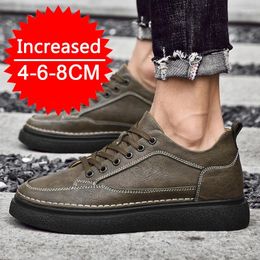 Casual Shoes Men Sneakers Elevator Man Breathable Sports Board Comfortable Platform Hidden Inner Heightening 8cm