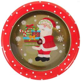 Storage Bottles Chrismas Gifts Christmas Cookie Box Sugar Case Candy Container Supplies Tin With Lid Containers