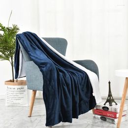 Blankets 130x160CM Flannel Blanket Double-Layer Thick Sherpa Throw For Winter Soft Sofa Bed Couch Frazadas Manta De Cama Cobertor