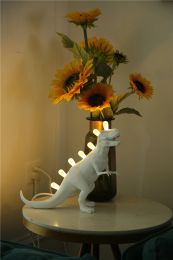 JURASSIC Dinosaur Table Lamps for Bedroom Resin Brontosaurus T-Rex Led Desk Lamp Luminaire Home art Decor Light Fixtures