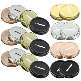 Storage Bottles 20 Pcs Mason Piggy Bank Lid Regular Mouth Jar Lids Accessories Sealing Covers Canning Wide Change Coin For Home Bill