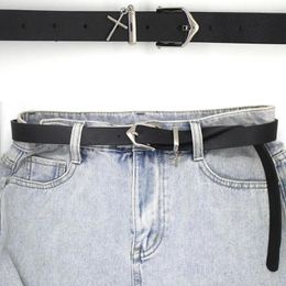 Belts PU Harajuku Waist Belt With Dangle Decor For Y2K Teens Jeans Skirt Decors