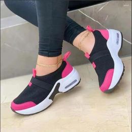 Casual Shoes 2024 Womens Platform Color Matching Flats Ladies Breathable Wedges Walking Sneakers