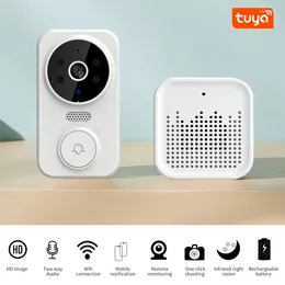 Doorbells HD Camera Video Monitoring Doorbell Tuya Wifi Wireless Remote Visual Two-way Intercom Voice Fonts Infrared Night Vision