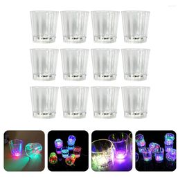 Wine Glasses 12 Pcs Luminous Octagonal Cup S Cups Party Kids Toys Neon Lights Indoor Metal Supplies Adults Child Halloween Gifts