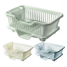 Kitchen Storage Dish Drying Rack Bowl Drainer Countertop Dinnerware Organiser Drainboard Utensil Holder Drain Basket