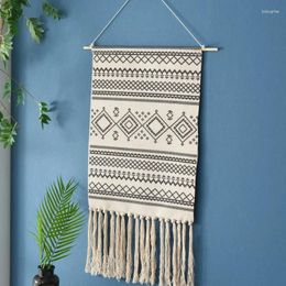 Tapestries Handmade Tapestry Cotton Wall Hanging Decoration Living Room Porch Weaving And Linen Tassel Decorative