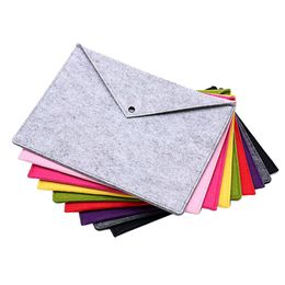 Felt Envelope A4 File Pocket Document Bag Holder Organiser School Office Supply File Bag Document Holder Bag For Student Teacher