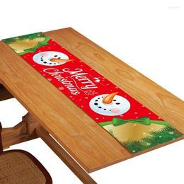 Table Mats Snowman Runner Christmas Runners Pattern Linen Tablerunner Decor 13.8 X 70.8'Christmas