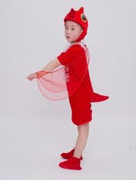 2018 New style children Cosplay Red Chicken Yellow butterfly Animal perform clothing Boys and girls Dance clothes9499678