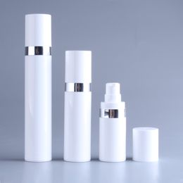 White Empty Vacuum Airless Plastic Lotion Cream Bottles Container Travel Size Cream Container Pump perfume bottle