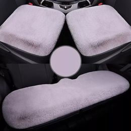 NEW 2024 Car Seat Cushion Winter Plush Rabbit Fur Winter Warmth Thick Wool One Piece Square Cushion for Main Driver or Co-pilot