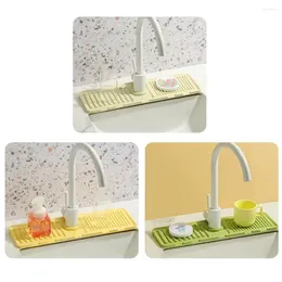 Table Mats Silicone Drain Mat For Kitchen Reusable Dish Drying Multi-functional Sink Organisation Tray Splash Guard Home