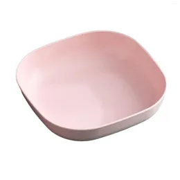 Plates 1pc Bone Disc ABS Material Plate Dinnerware Microwave Tableware Snack Fruit Dish Lightweight 14.3x14.3x3.5cm For Outdoor Camping