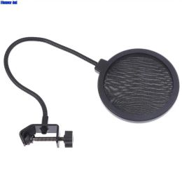 1x Double Layer Studio Microphone Flexible Wind Screen Sound Filter for Broadcast Karaoke Youtube Podcast Recording Accessories