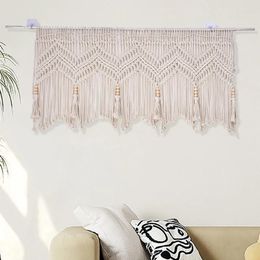 Tapestries Boho Macrame Tapestry Wall Hanging Decoration Door Curtain Cotton Hand-woven Window Wedding Backdrop Home Decor