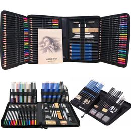 Portable Pencil Set Art Color Pencil 72/95/144PCS Sketch Drawing Tool Watercolor Oil Pen Painting For Artist School Supplies