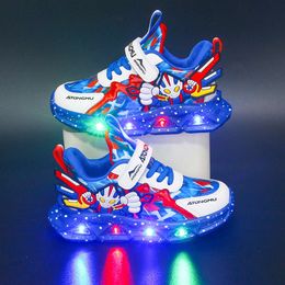 Children's Sports with Lights, New Mesh Breathable Men's for Spring Autumn 2024, Small and Medium-sized Children's Running Shoes