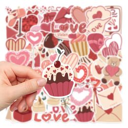 58PCS Valentine Love Heart Text Stickers Laptop Bicycle Guitar Skateboard Sticker Kid DIY Graffiti Waterproof Stickers Toy