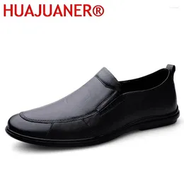 Casual Shoes Slip-On Genuine Leather Loafers Men Designer Spring Summer Male Flats Comfy Lightweight Driving