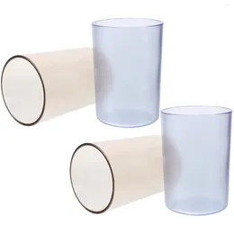 Mugs 4 Pcs Multipurpose Cup Lovers Plastic Water Glasses Bathroom Tumbler