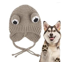 Dog Apparel Winter Knitted Hat Warm Knit Windproof Medium With Dreadlocks Outdoor Travel Pet Headwear