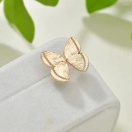 Dangle Earrings Fashionable Alloy Three-Dimensional Double Splicing Butterfly Personality Jewellery Piercing For Women Y2k