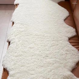 Carpets 70x180CM Natural Rolled Wool Rug Real Sheepskin Mat Animal Lamb Skin Hair Pad For Living Room Sofa/Chair/Bench