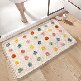 Bath Mats Dot Bathroom Thick Mat Absorbent Quick Dry Softness No Shedding Anti-slip Shower Foot Rug House Entrance Floor Bathtub Carpet