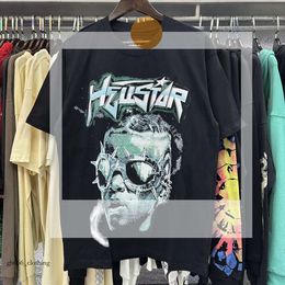 Fashion Hellstar Shirt Mens Rappe Top High American Tide Brand Fun Funny Comic English Letter Print Loose All Round Collar Short Sleeved T Shirt TEE Tide 268