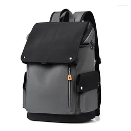 Backpack High Quality Business Men Laptop Personality Outdoor Travel Bag Large Capacity Unisex Computer USB Charging