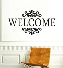 Welcome Sign Wall Stickers Hallway Vinyl Wall Decals Bedroom Home Decoration Accessories For Living Room Classroom Decor9231315