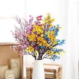 Decorative Flowers 3pc 50cm Autumn Artificial Babysbreath Bouquet For Wedding Decoratio Home Decor Christmasn Outdoor DIY Fake Flower Craft