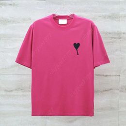 Cdgs Play T-shirt Designer T-shirt Paris Polo Men Women Love Letter T-shirt Embroidery Couple Short Sleeve High Street Plays Loose Round Love T-shirtZ4W6