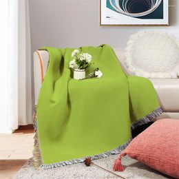 Blankets Nordic Style Cotton Tassel Sofa Towel Office Simple Solid Colour Public Room Nap Cover Blanket Soft Household Decorative